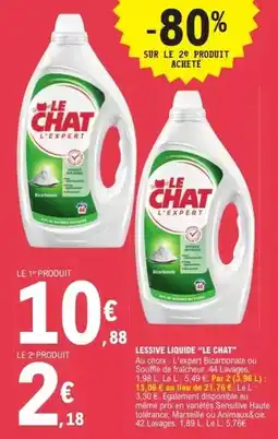 E.Leclerc La queue du chat - lessive liquide le chat offre
