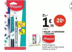 E.Leclerc Maped - 1 roller + 2 cartouches + 1 effaceur offre