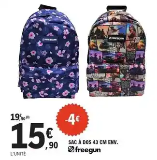 E.Leclerc Freegun - sac à dos 43 cm env offre