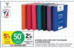 Intermarché Express Clairefontaine - agenda scolaire 12x17 cm gomme offre