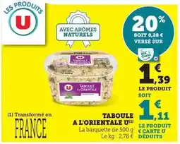 Hyper U U - taboule a l'orientale offre