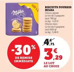 Hyper U Milka - biscuits fourres offre
