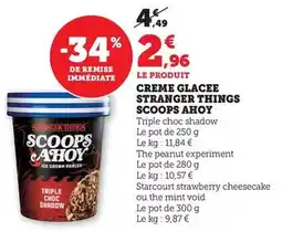 Hyper U Scoops ahoy - creme glacee stranger things offre