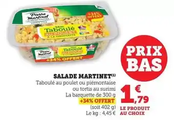 Hyper U Pierre martinet - salade offre