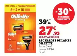 Hyper U Gillette - recharges de lames offre