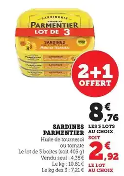 Hyper U Parmentier - sardines offre