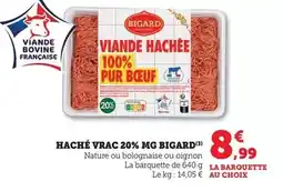 Hyper U Bigard - haché vrac 20% mg offre