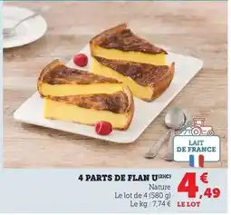 Hyper U U - 4 parts de flan offre