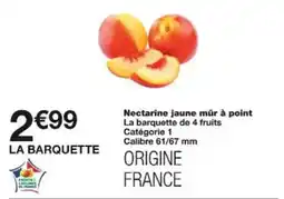 Monoprix Nectarine jaune mur à point offre