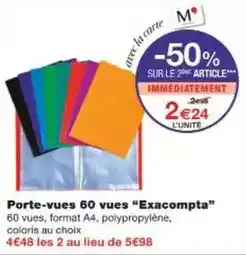 Monoprix Exacompta - porte-vues 60 vues offre