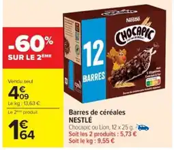 Cora x Carrefour NESTLÉ Barres de céréales offre