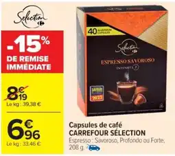 Cora x Carrefour Capsules de café carrefour sélection offre