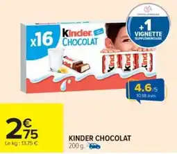 Cora x Carrefour KINDER CHOCOLAT offre