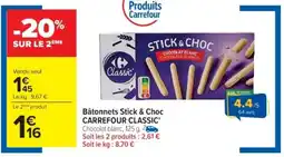 Cora x Carrefour Bâtonnets stick & choc carrefour classic offre