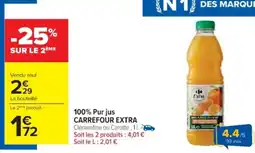 Cora x Carrefour 100% pur jus carrefour extra offre