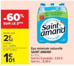 Cora x Carrefour SAINT AMAND Eau minérale naturelle offre