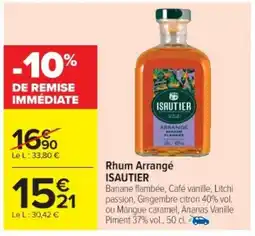 Cora x Carrefour ISAUTIER Rhum Arrangé offre