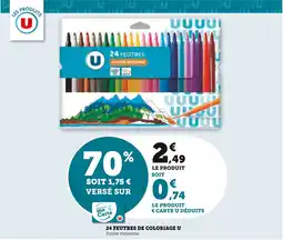 Super U 24 feutres de coloriage u offre