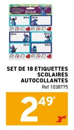 Trafic Set de 18 etiquettes scolaires autocollantes offre