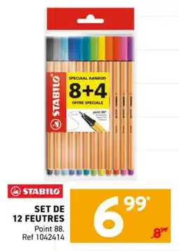 Trafic Stabilo set de 12 feutres offre