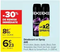 Cora x Carrefour AXE Déodorant en Spray offre