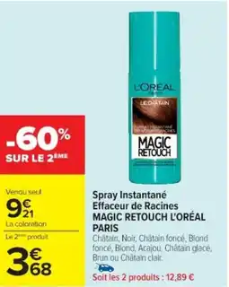 Cora x Carrefour L'ORÉAL PARIS Effaceur de racines magic retouch offre