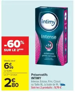 Cora x Carrefour INTIMY Préservatifs offre