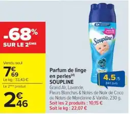 Cora x Carrefour SOUPLINE Parfum de linge en perles offre