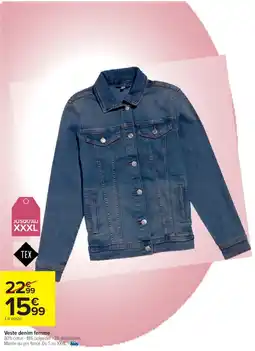 Cora x Carrefour Veste denim femme offre