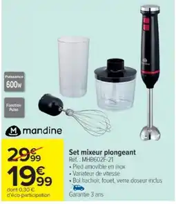 Cora x Carrefour MANDINE Set mixeur plongeant offre