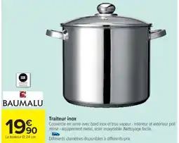 Cora x Carrefour BAUMALU Traiteur inox offre