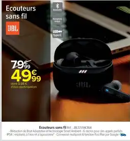 Cora x Carrefour JBL Ecouteurs sans fil offre