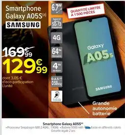 Cora x Carrefour SAMSUNG Smartphone Galaxy A05S offre