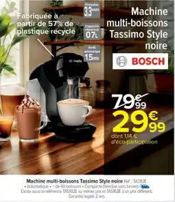 Cora x Carrefour BOSCH Machine multi-boissons Tassimo Style noire offre