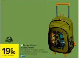 Cora x Carrefour Sac à roulettes Jurassic World offre