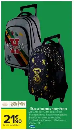 Cora x Carrefour Sac à roulettes Harry Potter offre