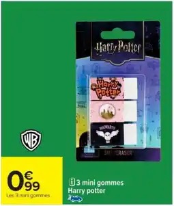 Cora x Carrefour 3 mini gommes Harry potter offre