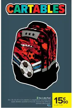 Cora x Carrefour Sac à dos Foot offre