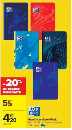 Cora x Carrefour Agenda scolaire Magic offre