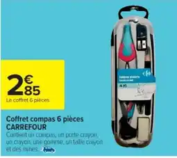 Cora x Carrefour Coffret compas 6 pièces carrefour offre