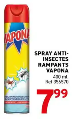 Trafic Spray anti-insectes rampants vapona offre