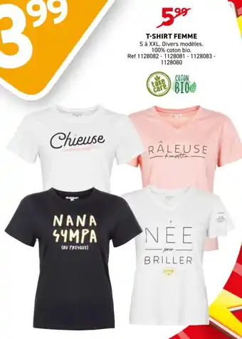 Trafic T shirt femme offre