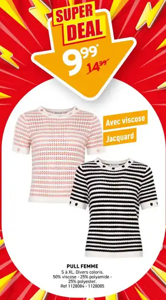 Trafic Pull femme offre