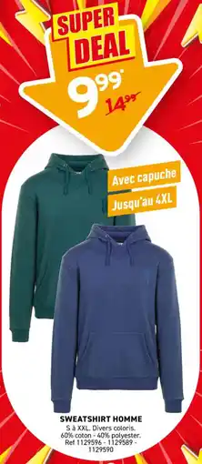 Trafic Sweatshirt homme offre