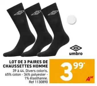 Trafic Lot de 3 paires de chaussettes homme offre
