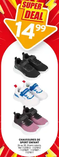 Trafic Chaussures de sport enfant offre