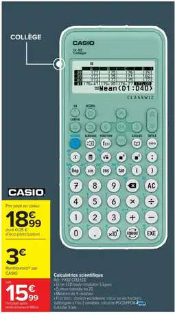 Cora x Carrefour CASIO Calculatrice scientifique offre