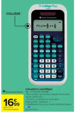 Cora x Carrefour Calculatrice scientifique offre