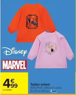 Cora x Carrefour MARVEL Tablier enfant offre