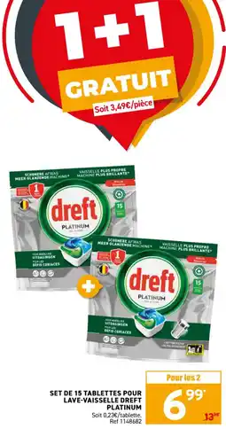 Trafic Set de 15 tablettes pour lave-vaisselle dreft offre